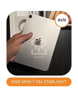 #676 Ipad Mini 7 Starlight 256 WIFI Garansi 24 December 2025