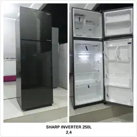 Kulkas 2 pintu Besar 250L Sharp Inverter