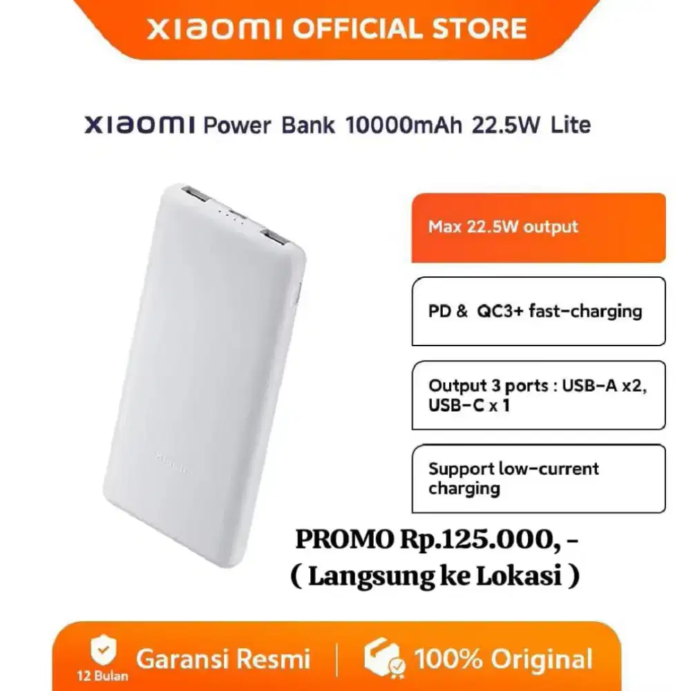 Powerbank Original Xiaomi 10000mah 22,5watt ( PROMO )
