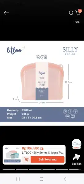 LiTLOO silky silikon pouch