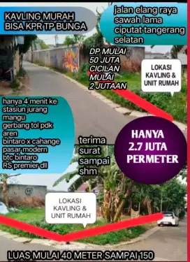 Kavking murah dekat stasiun dan gerbang tol