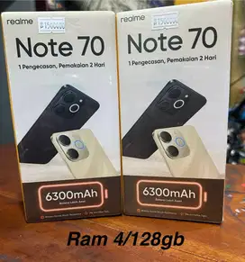 Realme Note 70 ram 4/128gb baru