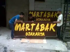 Perbaikan Neonbox Ganti Gambar MMT papan nama pasang Stiker Tembok