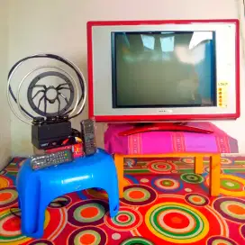 TV 21 INCH POLYTRON FM RADIO SLIM FLAT FULLSET NORMAL