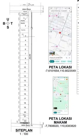 dipasarkan kavlingan tanah lokasi depan jl raya jlopo solo baru