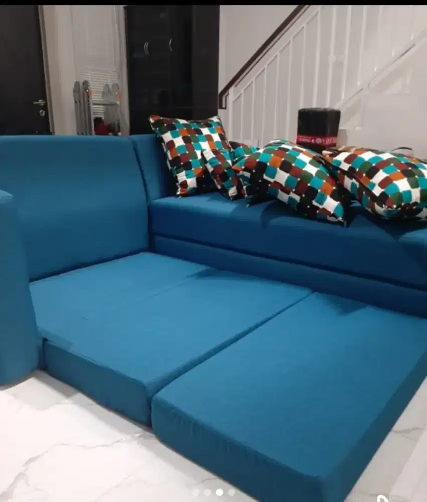di  jual  sofabed  besar  bagus kokoh  bahan daphine  halus