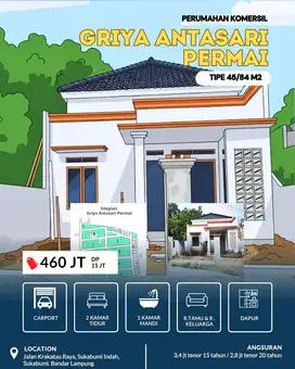 RUMAH READY STOK DI ANATASARI HANYA 400 JT AN
