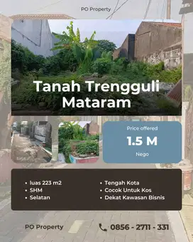 Tanah Tengah Kota Trengguli Mataram Cocok Untuk Kos Eksklusif