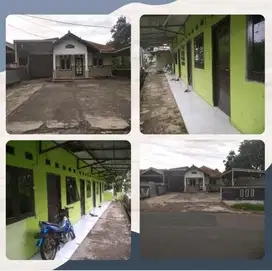 Dijual tanah + bangunan gudang, kantor dan kontrakan 3 petak 5 pintu