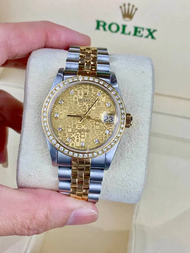 Rolex DateJust 68273 Champange Computer Diamond