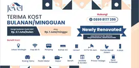 Disewakan harian & bulanan kamar kost bersih & rapih (Pria & Wanita)