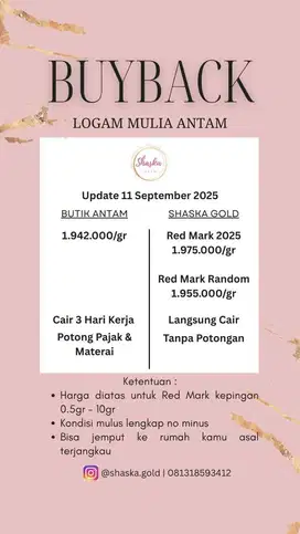 Terima Buyback Logam Mulia ANTAM