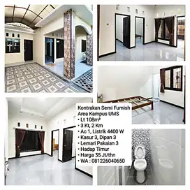 Sewa Rumah Area Karangasem Solo, Dekat Alana Hotel, UMS, DPRD, RS MATA