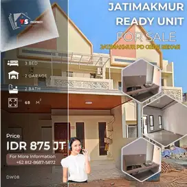 JATIMAKMUR  RUMAH CLUSTER BARU 800 JUTAAN DEKAT PLAZA PD GEDE DW08