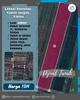 Tanah Dekat Terminal Ir. Soekarno Klaten
