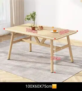 Meja makan second ukuran 100x60x75 ada 2 pcs
