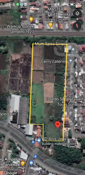 Dijual Tanah kavling raya sememi surabaya barat cocok untuk dibangun