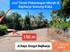 Jual tanah pekarangan murah di Bejiharjo Karangmojo Gunung Kidul