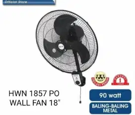 Kipas angin dinding 18 inch hwn 1857 second ready 1 pcs