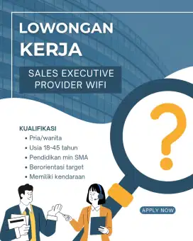 LOWONGAN SALES PROVIDER WIFI (AREA BSD-GADING)