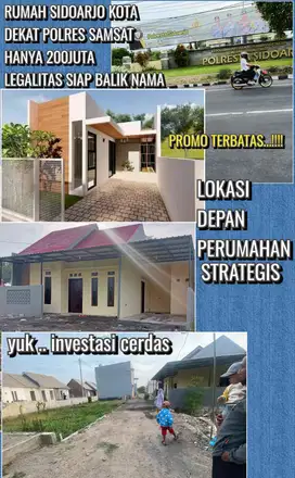 Rumah murah Sidoarjo dua ratus juta lokasi depan perumahan
