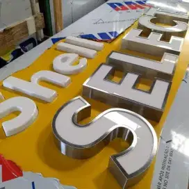 Menerima pembuatan berbagai macam huruf timbul, neon box, pagar dll