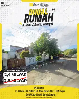 Dijual Rumah Bagus Siap Huni Di Tengah Kota Wonogiri