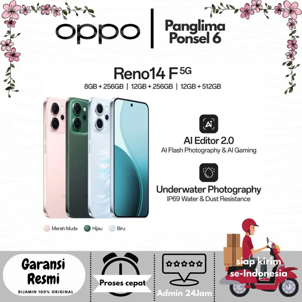 NEW OPPO RENO 14F 5g Termurah 8/256gb, 12/256gb