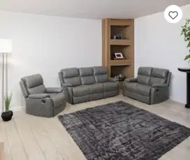 Promo obral murah isi rumah Sofa Set Nathan 1+2+3 Recliner brand Selma