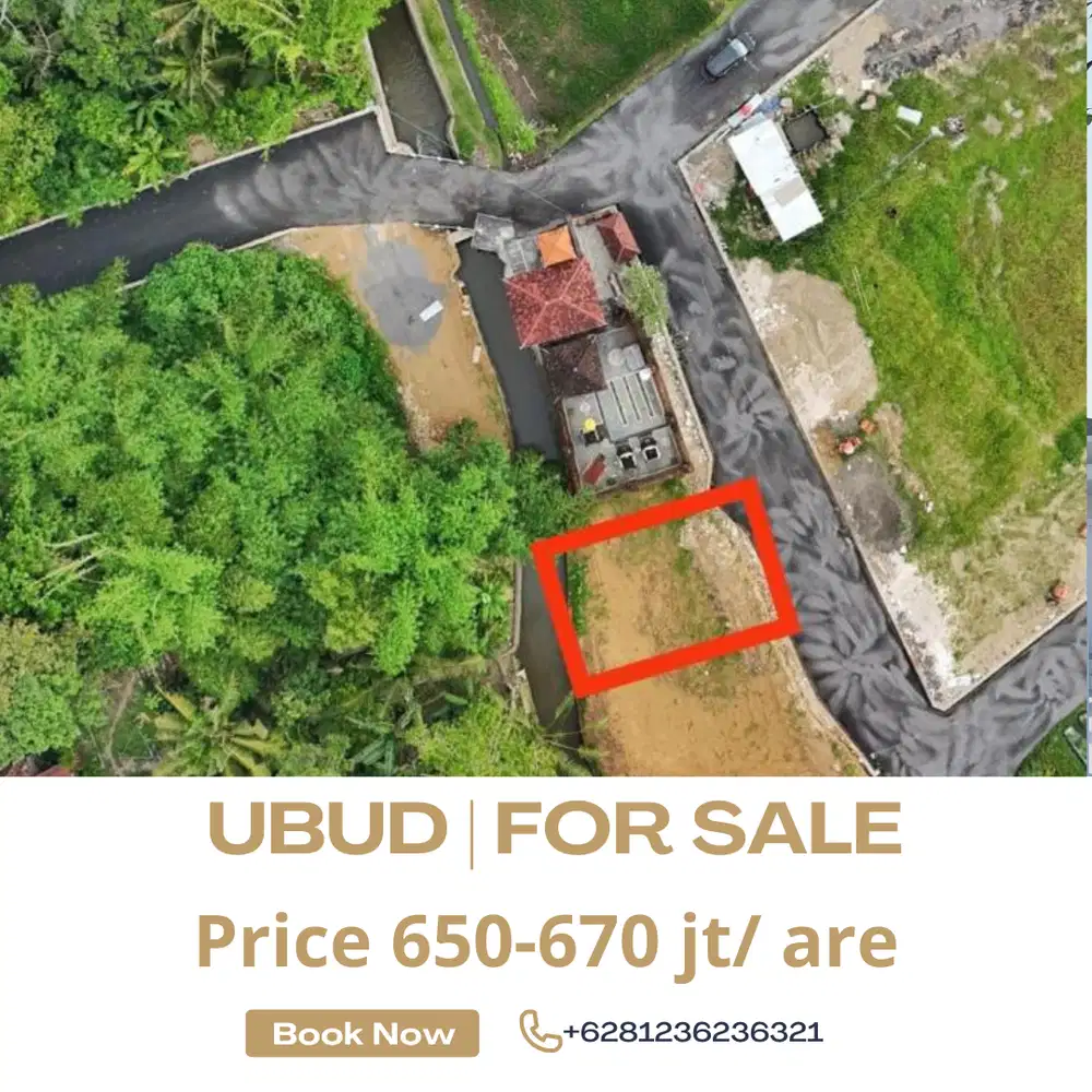 (PJ) TANAH VIEW SAWAH DAN SUNGAI AYUNG DI UBUD