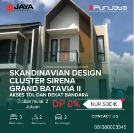 Rumah murah 2 lantai, Bisa DP 0%,