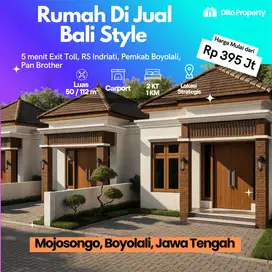 Rumah Bali Style di Kota Boyolali, 3 mnit Pan Brother & RS Indriati