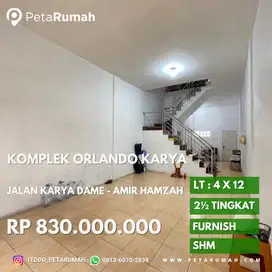 Townhouse furnish komplek orlando karya jalan karya dame