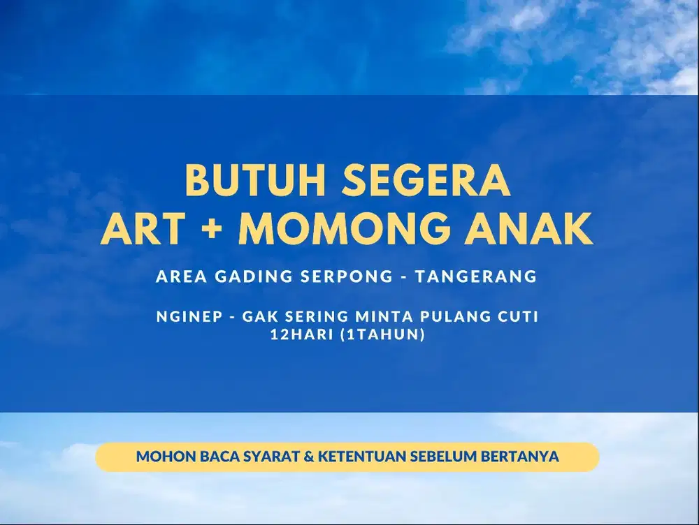 CARI ART NGINEP (BEBERES RUMAH & NGURUS ANAK)