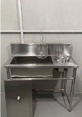 Meja Dusting (untuk Fried Chicken,Mie,Roti)