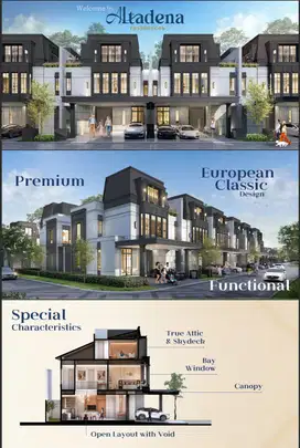 Rumah Baru 2 lantai + Attic roon Aldena Paramount Serpong
