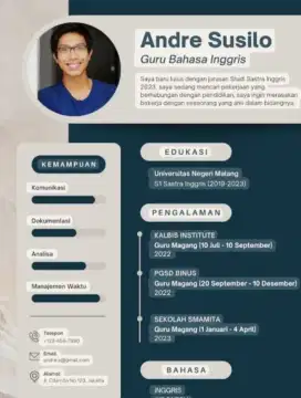 Jasa Pembuatan CV untuk Kerja dll