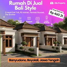 Jual Rumah Bali Style di Boyolali, samping Toll Kartasura, Best Price