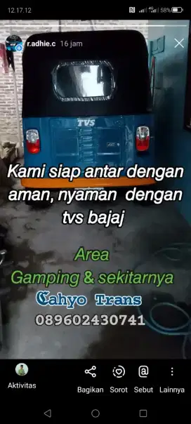 Jasa antar pakai 3 roda