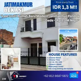 JATIMAKMUR PD GEDE RUMAH  BARU READY SISA 1 UNIT AKSES 2 MOBIL 239