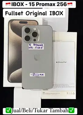 Iphone 15 Promax 256 Gb Natural Titanium Resmi ibox