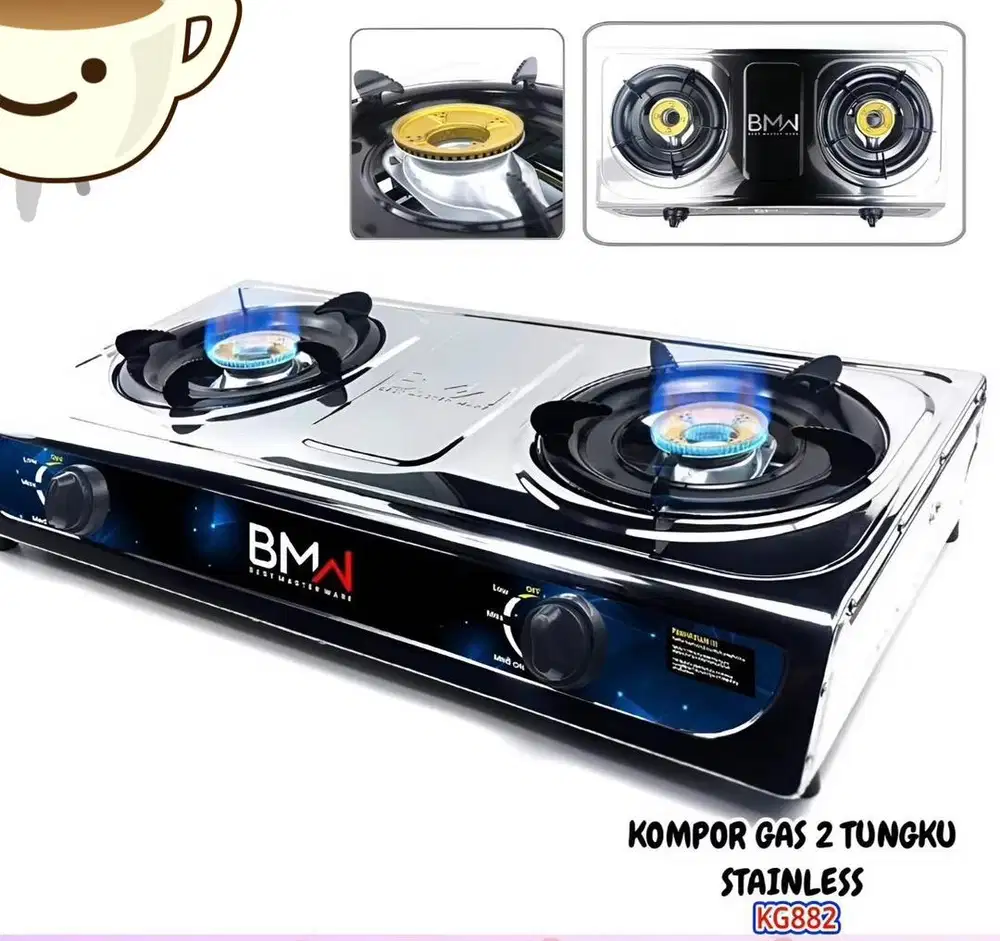 Ready Stock Kompor 2 Tungku Merek BMW