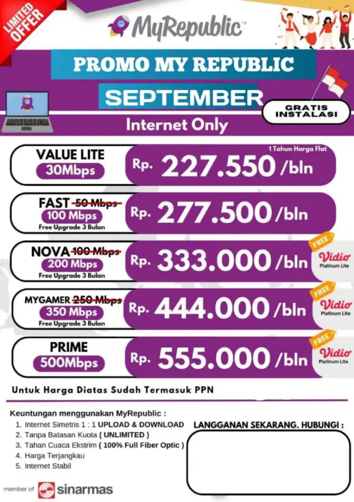 PROMO INTERNET MURAH MYREPUBLIC