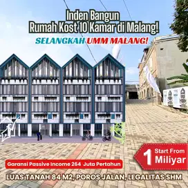 Rumah Kost Malang Inden Bangun 10 kamar Selangkah UMM Malang