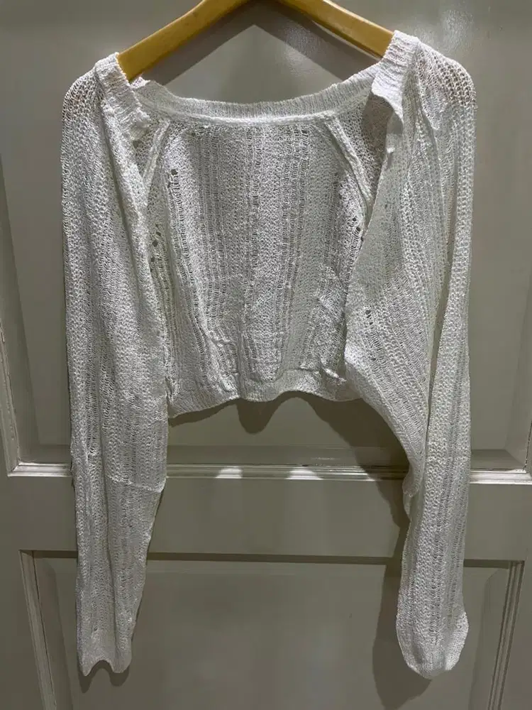 Cardigan Outer Putih Kekinian