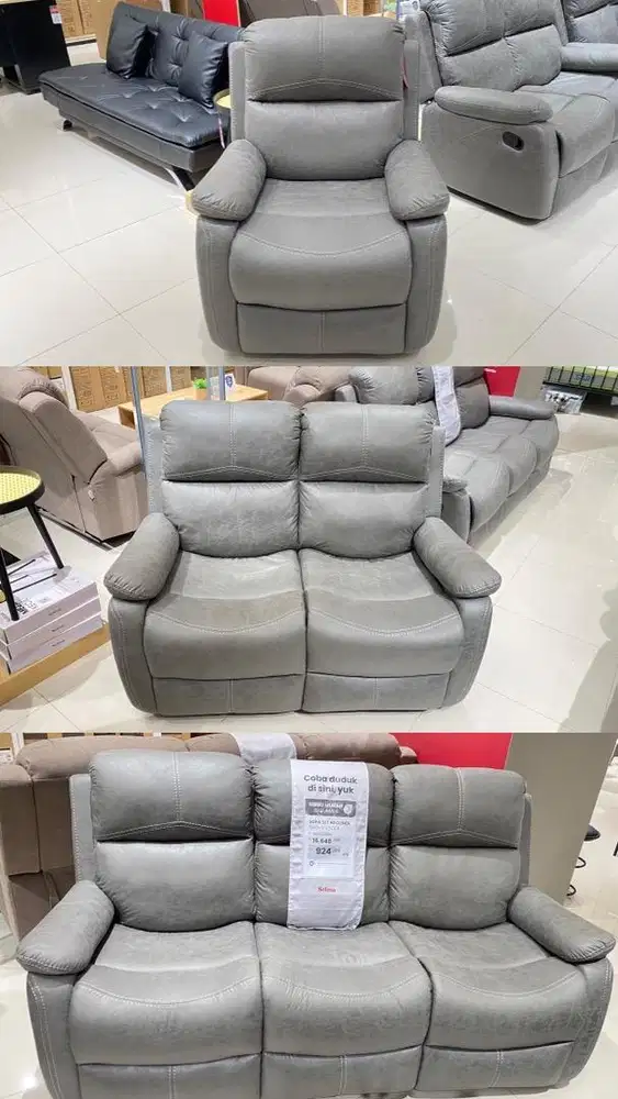 DISKON BESAR SOFA SET RECLINER