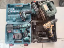 Lelang bor cordless dan jig saw