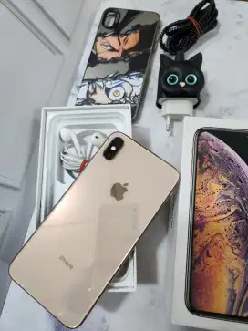 Iphone xs max 512GB gold lengkap