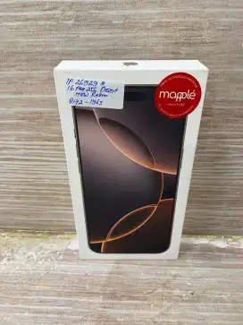 Di jualHP IPHONE 16 PRO MAX warna DISSET memory internal 256GB IBOX