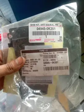 Shim kit original kanvas rem depan fortuner
